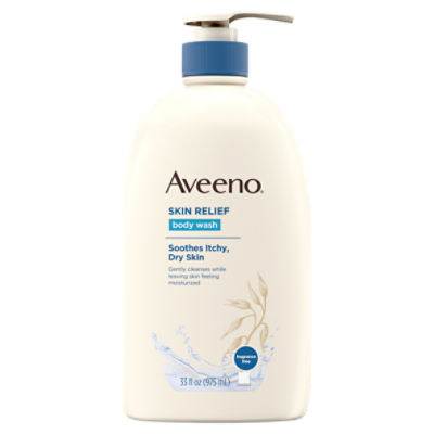 Aveeno Skin Relief Fragrance-Free Body Wash for Dry Skin, 33 fl. oz, 33 Fluid ounce