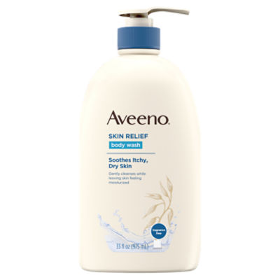 Aveeno Skin Relief Fragrance-Free Body Wash for Dry Skin, 33 fl. oz