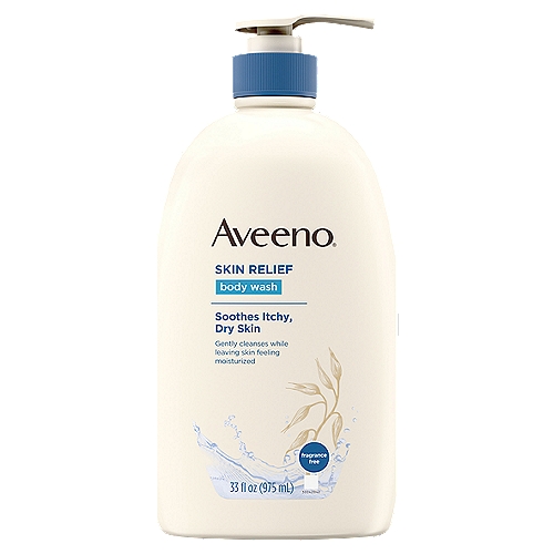 Aveeno Skin Relief Fragrance-Free Body Wash for Dry Skin, 33 fl. oz