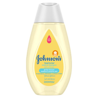 Johnson's Head-To-Toe Gentle Tear-Free Baby Wash & Shampoo, 3.4 fl. oz