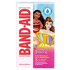 Adhesive Bandages Featuring Disney Princesses, 15 Each
