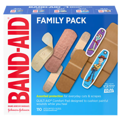 Band-Aid Brand Adhesive Bandage Family Variety Pack, Assorted Sizes, 110 ct