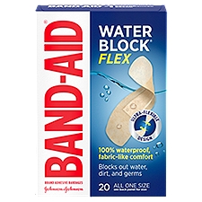 Band-Aid Adhesive Bandages, Water Block Flex, 20 Each