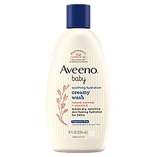 Aveeno Baby Soothing Hydration Creamy Wash, Natural Oatmeal, 8 Fluid ounce