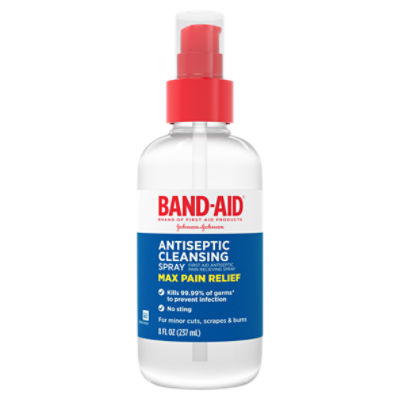 Band-Aid Brand Pain Relieving Antiseptic Cleansing Spray, 8 fl. Oz