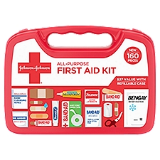 Johnson & Johnson All-Purpose First Aid Kit, 160 count