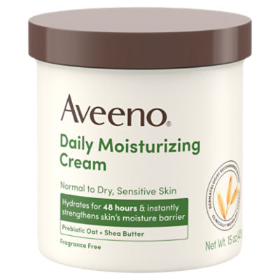 Aveeno Daily Moisturizing Cream for Normal, Dry, Sensitive Skin, 15 Oz