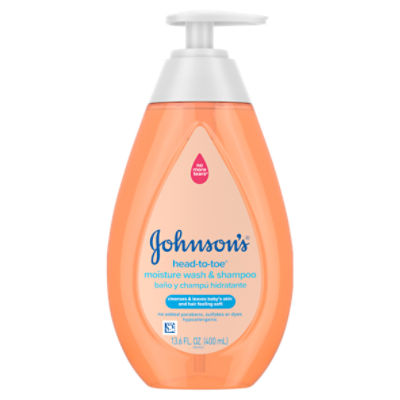 Johnson's Head-to-Toe Moisture Wash & Shampoo, 13.6 fl oz