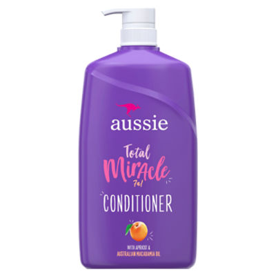 Aussie Total Miracle with Apricot & Macadamia Oil, Paraben Free Conditioner, 26.2 fl oz