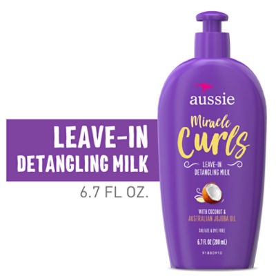 Aussie Miracle Curls Leave-In Detangling Milk, 6.7 fl oz, 6.7 Fluid ounce