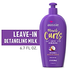 Aussie Miracle Curls Leave-In Detangling Milk, 6.7 fl oz, 6.7 Fluid ounce