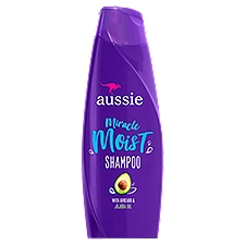 Aussie Miracle Moist with Avocado & Jojoba Oil, Shampoo, 12.1 Fluid ounce