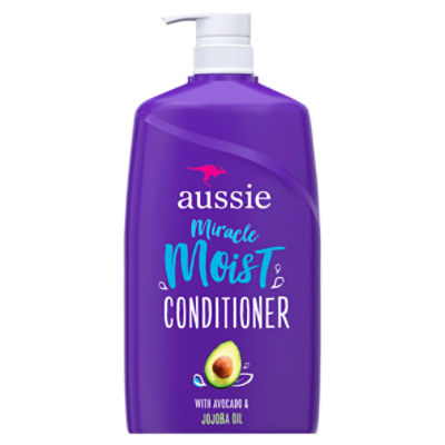 Aussie Miracle Moist with Avocado & Jojoba Oil Conditioner, 26.2 fl oz, 26.2 Fluid ounce