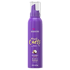 Aussie Miracle Curls Mousse with Coconut & Jojoba Oil, 6 oz