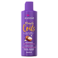 Aussie Miracle Coils Sulfate Free, Shampoo, 8 Ounce