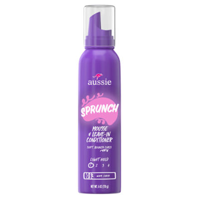 Aussie Sprunch Mousse & Leave-In Conditioner, 6 oz