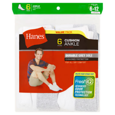 Hanes Women's Performance Heel Shield Socks, 6-Pairs