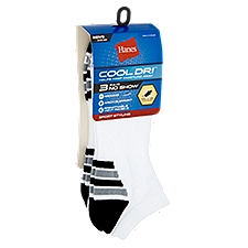 Hanes Cool Dri Men's No Show Sport Styling Socks, Shoe Size 6-12, 3 pair