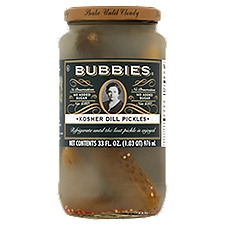 Bubbies Kosher Dill Pickles, 33 fl oz
