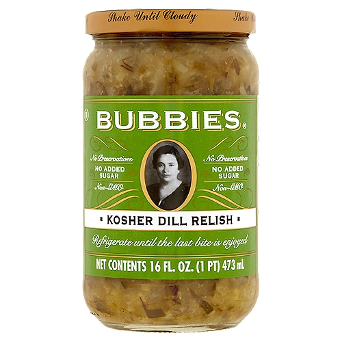 Bubbies Kosher Dill Relish, 16 fl oz