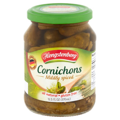 Hengstenberg Mildly Spiced Cornichons, 12.5 fl oz
