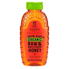 Nature Nate's 100% Pure Organic Raw & Unfiltered Honey, 16 oz