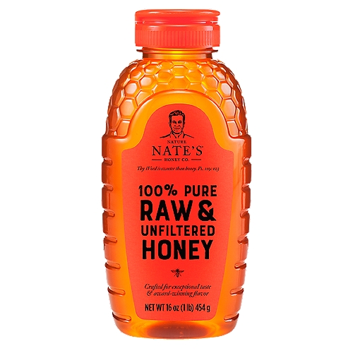 Nature Nate's 100% Pure Raw & Unfiltered Honey, 16 oz