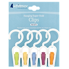 Whitmor Hanging Super Hold Clips, 5 count