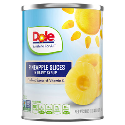 Dole Pineapple Slices in Heavy Syrup, 20 oz