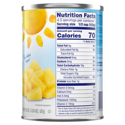 Dole Pineapple Tidbits in 100% Pineapple Juice, 20 oz