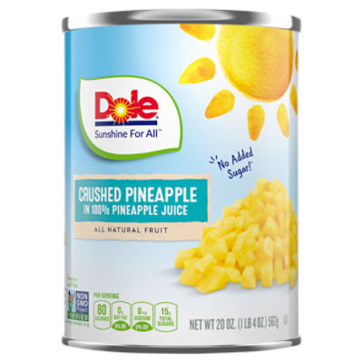 Dole Crushed Pineapple in 100 Pineapple Juice, 20 oz ShopRite