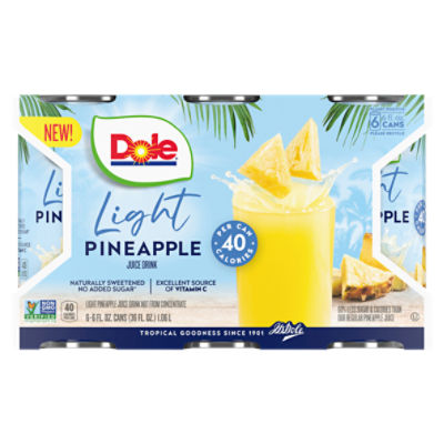 Dole Light Pineapple Juice Drink, 6 fl oz, 6 count