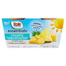 Dole Essentials Pineapple, Blend of 100% Fruit Juices with Cucumber & Mint, 14 Ounce