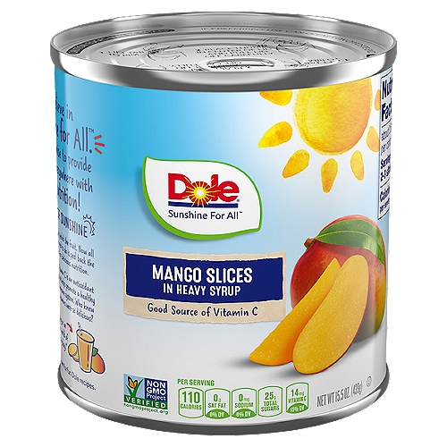 Dole Mango Slices in Heavy Syrup, 15.5 oz