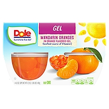 Dole Gel Mandarin Oranges in Orange Flavored Gel, 4.3 oz, 4 count, 17.2 Ounce