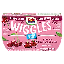 Dole Wiggles Cherry Fruit Juice Gels, 4.3 oz, 4 count