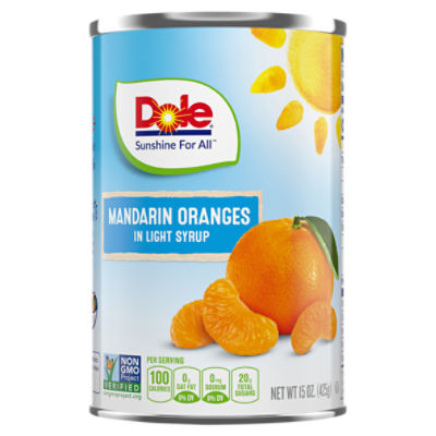 Dole Mandarin Oranges in Light Syrup, 15 oz