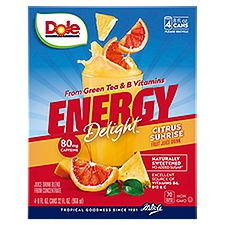 Dole Energy Delight Citrus Sunrise Fruit Juice Drink, 8 fl oz, 4 count, 32 Fluid ounce