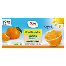 Dole Mandarin Oranges in 100% Fruit Juice, 4 oz, 12 count, 48 Ounce