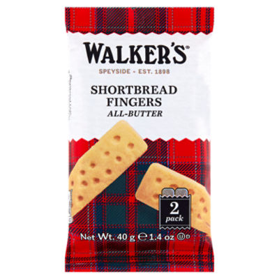 Walker's Fingers Shortbread, 2 count, 1.4 oz