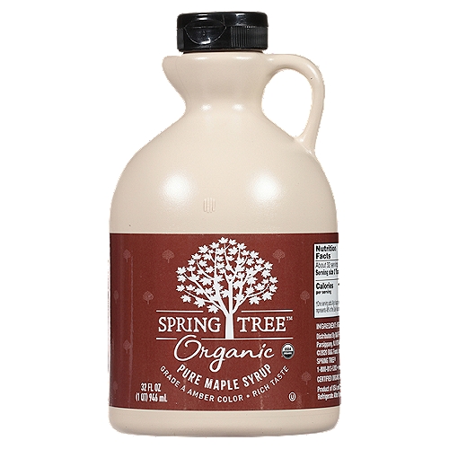 Spring Tree Certified Organic Maple Syrup Dark Color, 32 fl oz