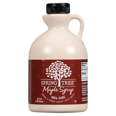 Spring Tree Pure Maple Syrup Grade A Amber Color, 32 fl oz