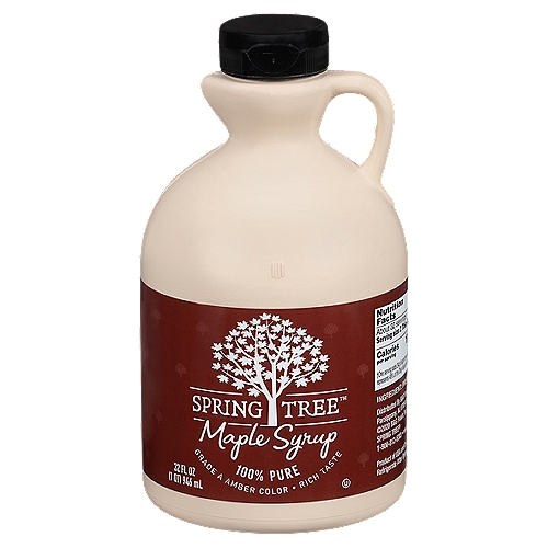 Spring Tree Pure Maple Syrup Grade A Amber Color, 32 fl oz
Born of the magic of warm spring days and freezing nights. Spring Tree® Pure Maple Syrup is carefully crafted to provide a superior flavor experience.