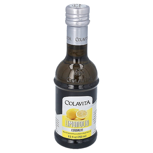 Colavita Limonolio Condiment, 8.5 fl oz
Natural Lemon Flavored Extra Virgin Olive Oil

Our Limonolio is an infusion of 100% extra virgin olive oil and natural lemon essence creating a bright and zesty flavor that's perfect for dressing, sautéing and marinating.