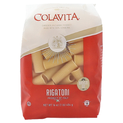 Colavita Bronze Die Rigatoni Pasta, 16 oz