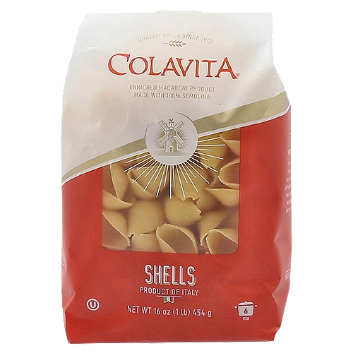 Colavita Shells Pasta, 16 oz
Enriched Macaroni Product