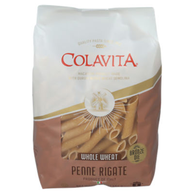 Colavita Bronze Die Whole Wheat Penne Rigate Pasta, 16 oz