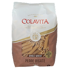 Colavita Bronze Die Whole Wheat Penne Rigate Pasta, 16 oz