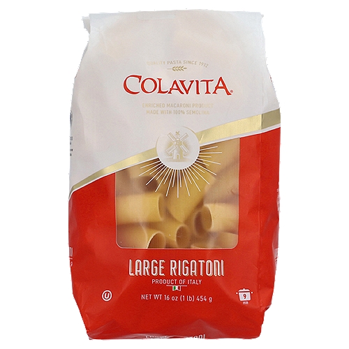 Colavita Large Rigatoni Pasta, 16 oz