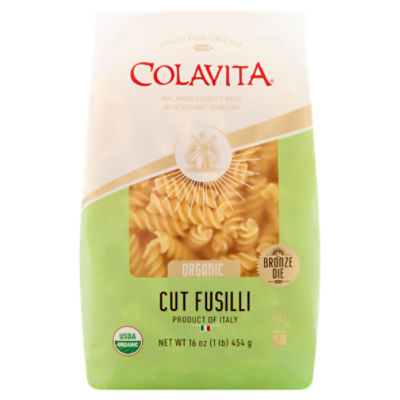 Colavita Organic Bronze Die Cut Fusilli Pasta, 16 oz